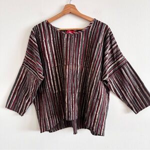 Yaza Lagenlook made in India cottton block print blouse medium